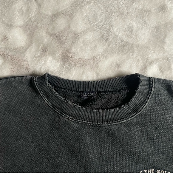 John Galt Natives of the Golden Coast Long Sleeve Distress Crop Top Size Small - Picture 2 of 9